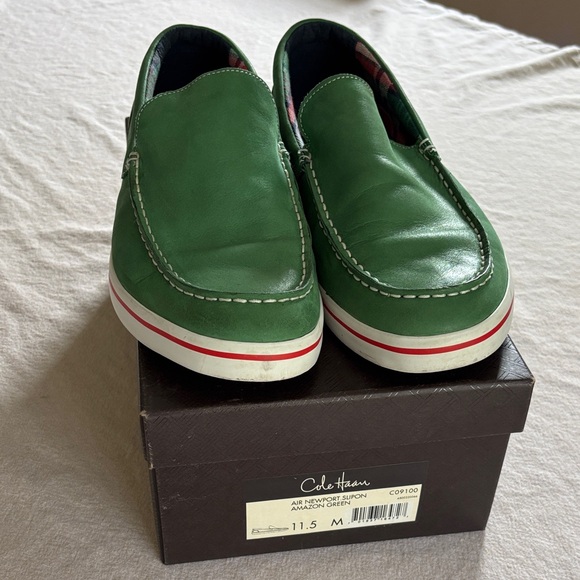 Cole Haan Men's air Newport slip on Amazon green Loafers - Picture 1 of 9